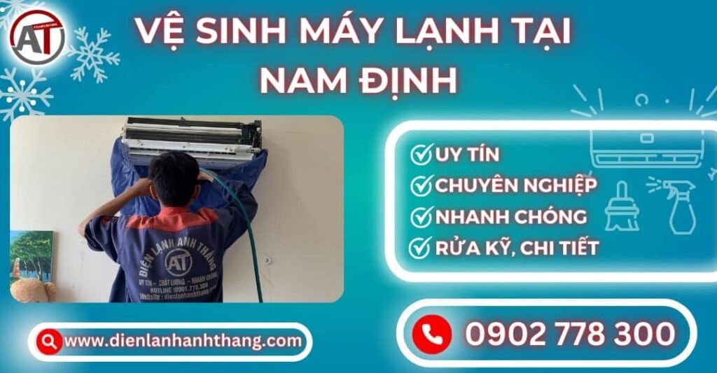 Vệ sinh máy lạnh tại Nam định Điện lạnh Anh Thắng