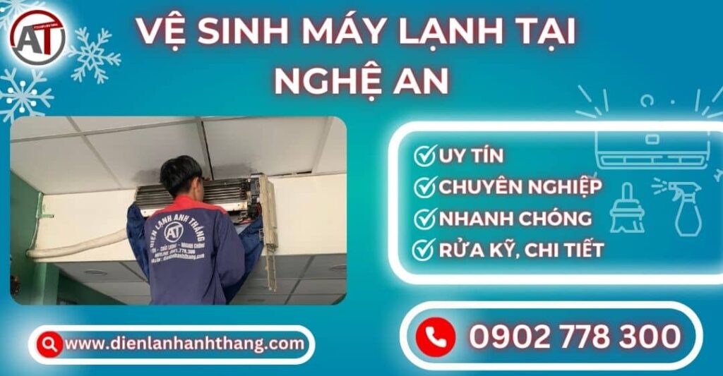 Vệ sinh máy lạnh tại Nghệ an Điện lạnh Anh Thắng