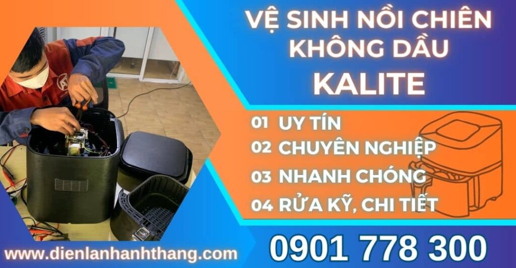 vệ sinh nồi chiên không dầu KALITE Điện lạnh Anh Thắng