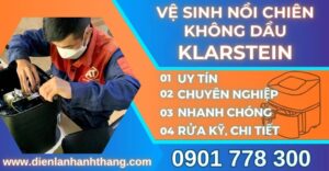 vệ sinh nồi chiên không dầu KLARSTEIN Điện lạnh Anh Thắng