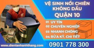 Vệ sinh nồi chiên không dầu quận 10 Điện lạnh Anh Thắng