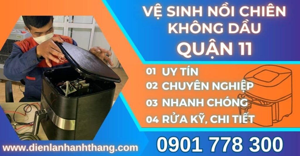 Vệ sinh nồi chiên không dầu quận 11 Điện lạnh Anh Thắng