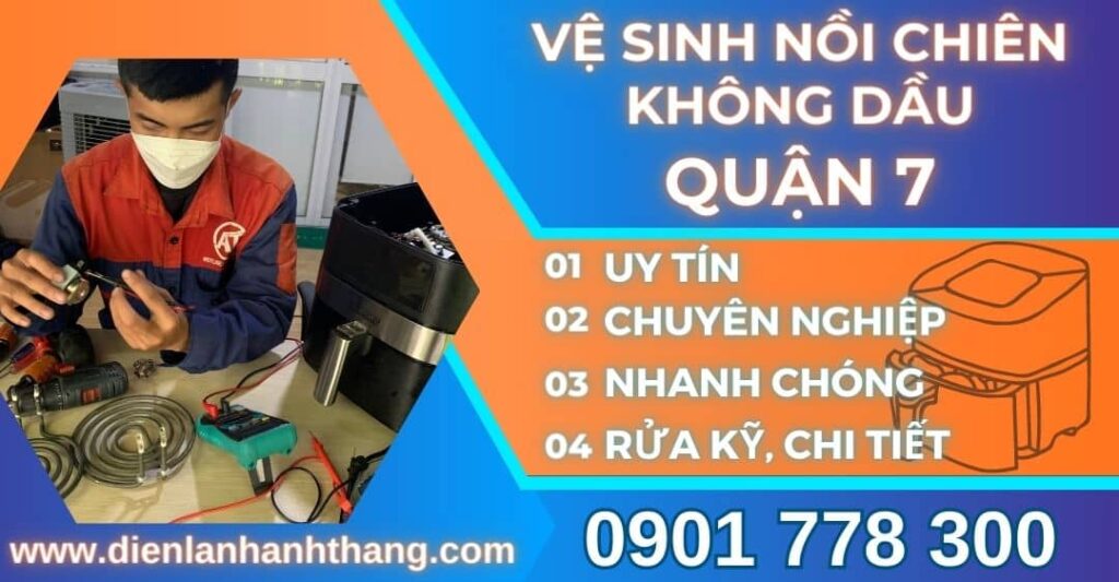 Vệ sinh nồi chiên không dầu quận 7 Điện lạnh Anh Thắng