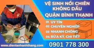 vệ sinh nồi chiên không dầu quận bình thạnh Điện lạnh Anh Thắng