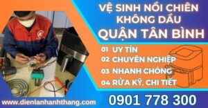 vệ sinh nồi chiên không dầu quận tân bình Điện lạnh Anh Thắng