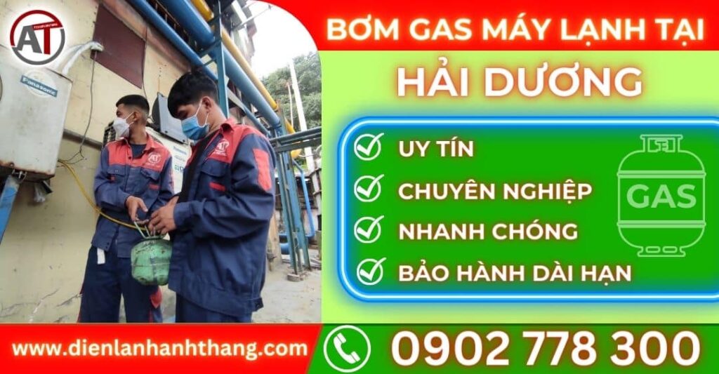 Bơm gas máy lạnh tại Hải dương Điện lạnh Anh Thắng