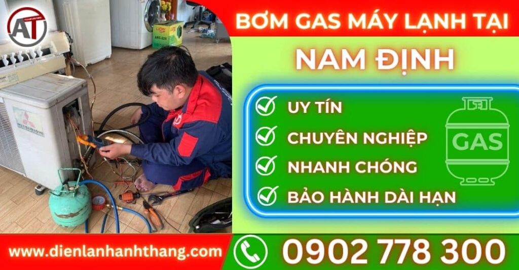 Bơm gas máy lạnh tại Nam định Điện lạnh Anh Thắng