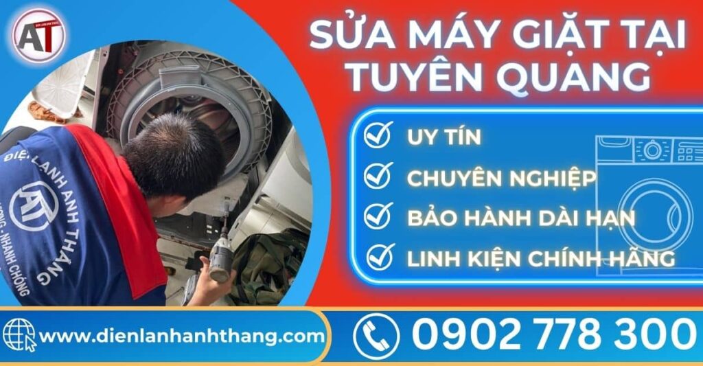 Sửa máy giặt tại Tuyên quang Điện lạnh Anh Thắng