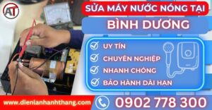 Sửa máy nước nóng tại Bình dương Điện lạnh Anh Thắng
