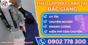 Tháo lắp máy lạnh tại Bắc giang Điện lạnh Anh Thắng