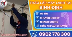Tháo lắp máy lạnh tại Bình định Điện lạnh Anh Thắng