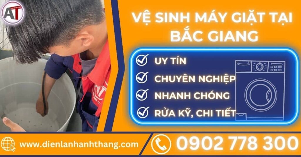 Vệ sinh máy giặt tại Bắc giang Điện lạnh Anh Thắng