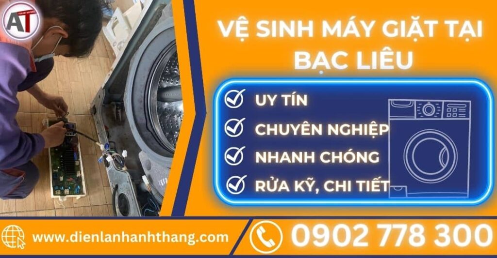 Vệ sinh máy giặt tại Bạc liêu Điện lạnh Anh Thắng