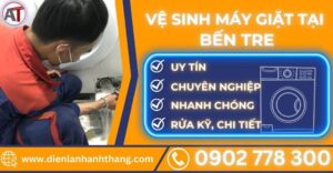 Vệ sinh máy giặt tại Bến tre Điện lạnh Anh Thắng