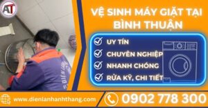 Vệ sinh máy giặt tại Bình thuận Điện lạnh Anh Thắng