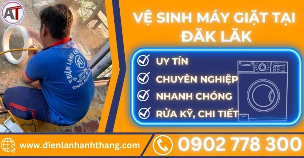 Vệ sinh máy giặt tại Đăk lăk Điện lạnh Anh Thắng