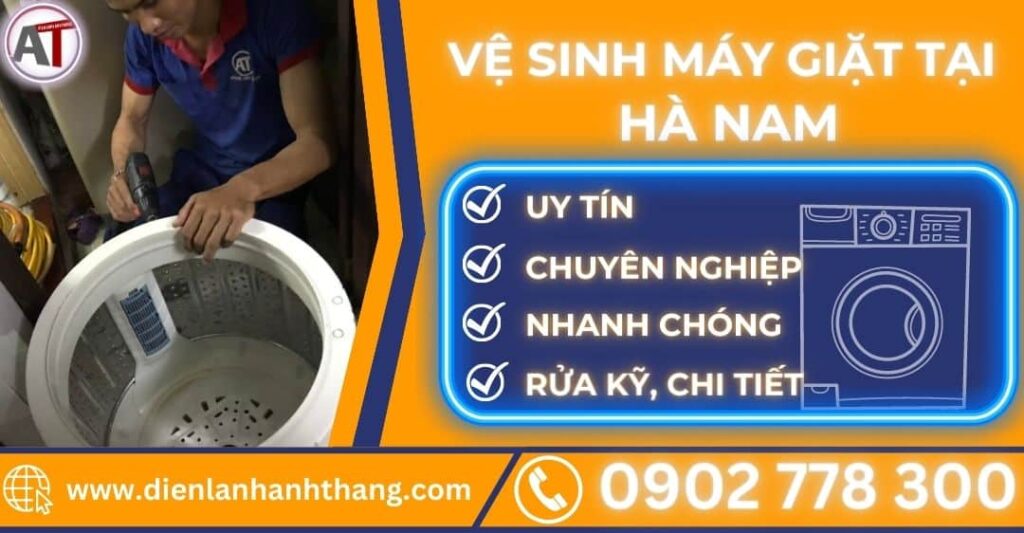 Vệ sinh máy giặt tại Hà nam Điện lạnh Anh Thắng