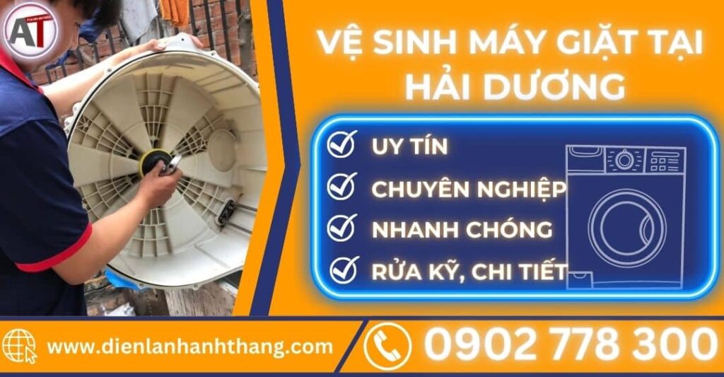 Vệ sinh máy giặt tại Hải dương Điện lạnh Anh Thắng