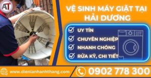Vệ sinh máy giặt tại Hải dương Điện lạnh Anh Thắng