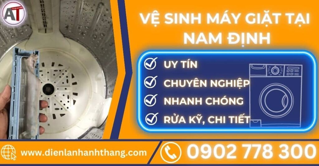 Vệ sinh máy giặt tại Nam định Điện lạnh Anh Thắng