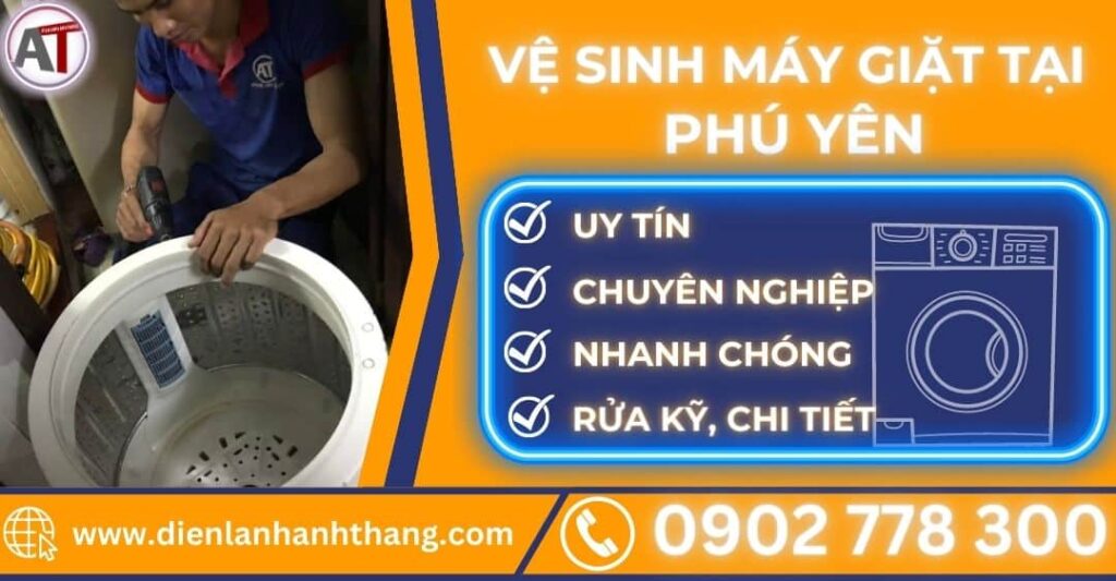 Vệ sinh máy giặt tại Phú yên Điện lạnh Anh Thắng
