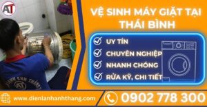 Vệ sinh máy giặt tại Thái bình Điện lạnh Anh Thắng