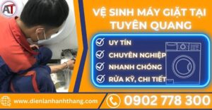 Vệ sinh máy giặt tại Tuyên quang Điện lạnh Anh Thắng