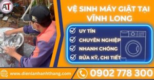 Vệ sinh máy giặt tại Vĩnh long Điện lạnh Anh Thắng