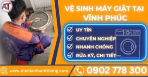Vệ sinh máy giặt tại Vĩnh phúc Điện lạnh Anh Thắng
