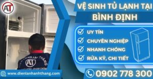 Vệ sinh tủ lạnh tại Bình định Điện lạnh Anh Thắng