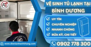 Vệ sinh tủ lạnh tại Bình dương Điện lạnh Anh Thắng