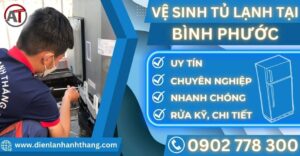 Vệ sinh tủ lạnh tại Bình phước Điện lạnh Anh Thắng