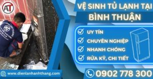 Vệ sinh tủ lạnh tại Bình thuận Điện lạnh Anh Thắng