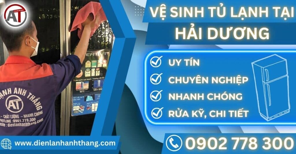 Vệ sinh tủ lạnh tại Hải dương Điện lạnh Anh Thắng
