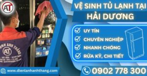 Vệ sinh tủ lạnh tại Hải dương Điện lạnh Anh Thắng