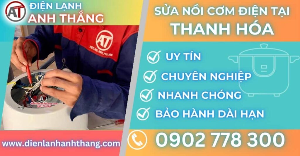 Sửa nồi cơm điện tại Thanh hóa Điện lạnh Anh Thắng