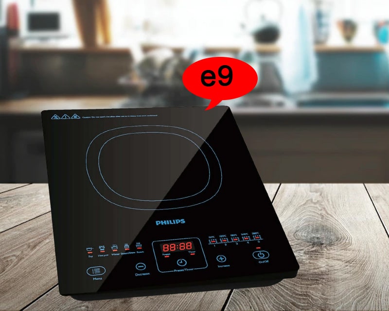 Bếp từ philips lỗi e9