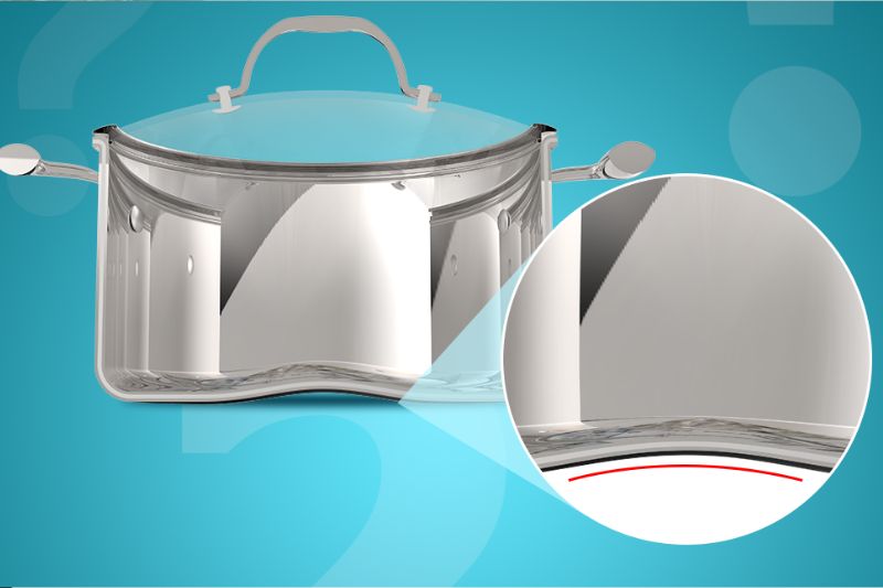 đáy nồi bị cong