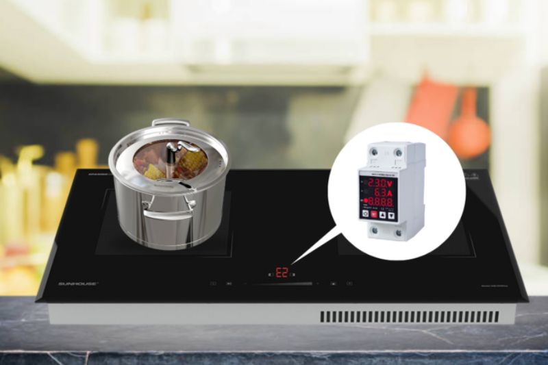 lỗi e2 bếp hồng ngoại do điện áp cao