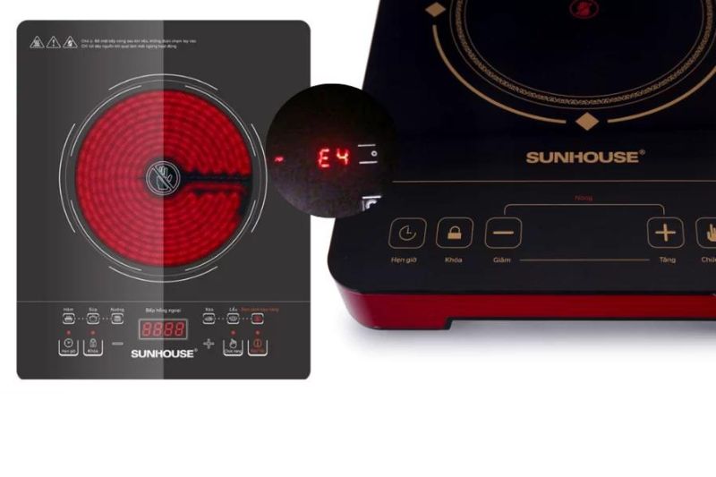 lỗi e4 bếp hồng ngoại