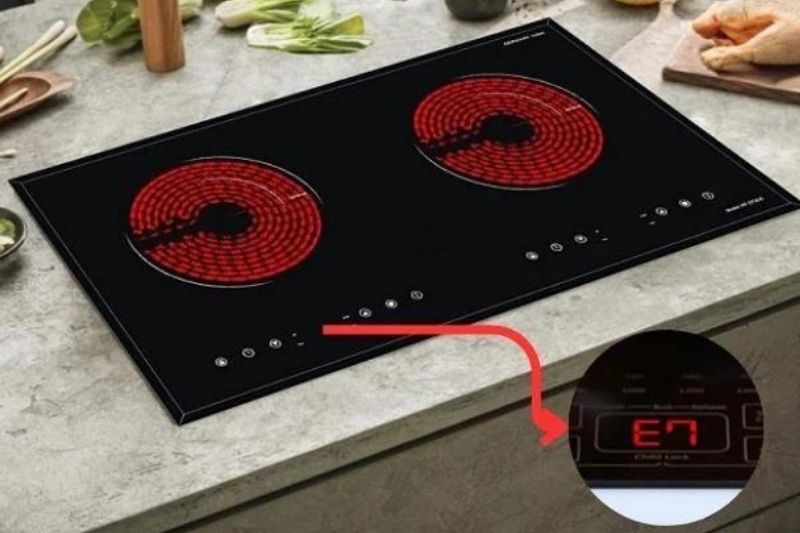 lỗi e7 bếp hồng ngoại