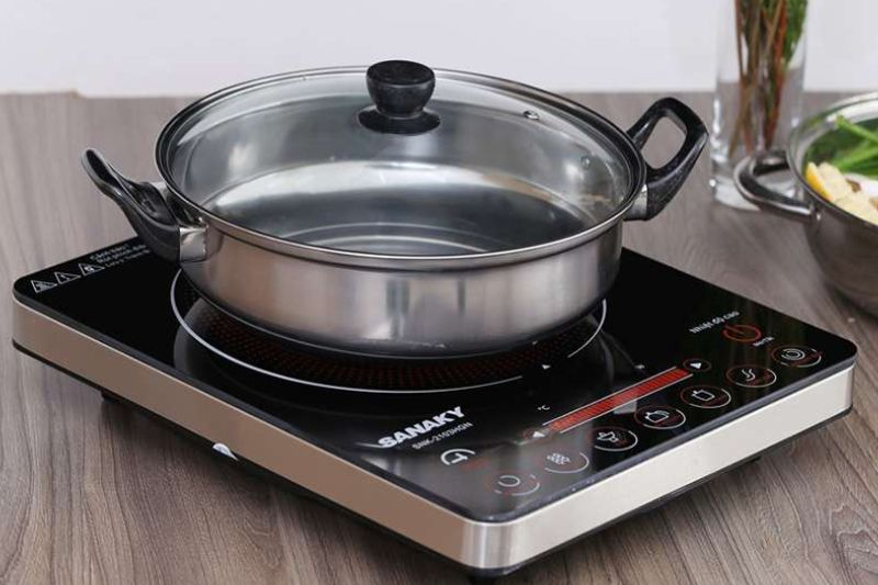 nồi nấu diện tích tiếp xúc quá nhỏ