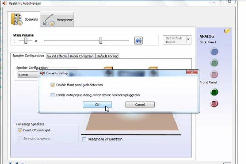 Tick Disable front panel jack detection