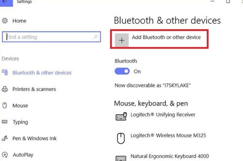 Add Bluetooth or Other devices