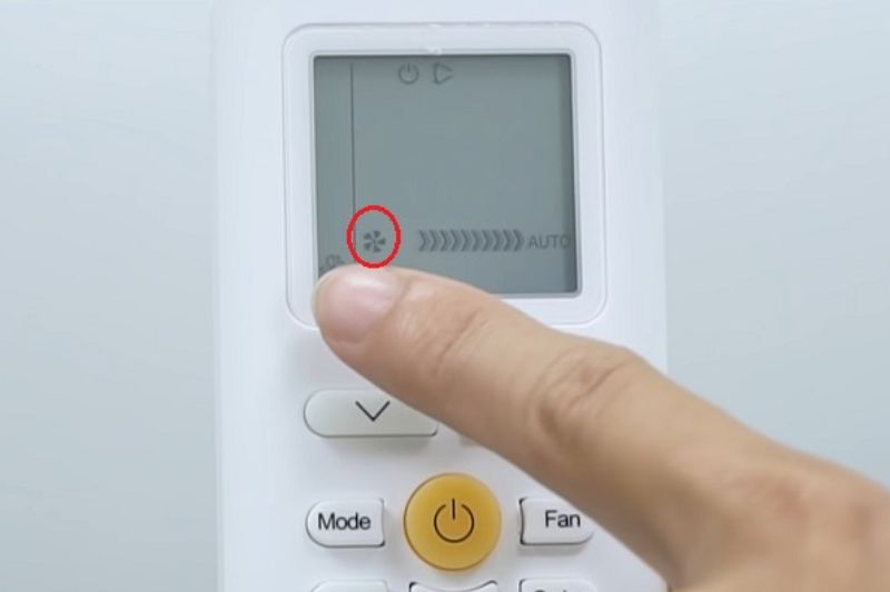 bật nhầm chế độ quạt gió