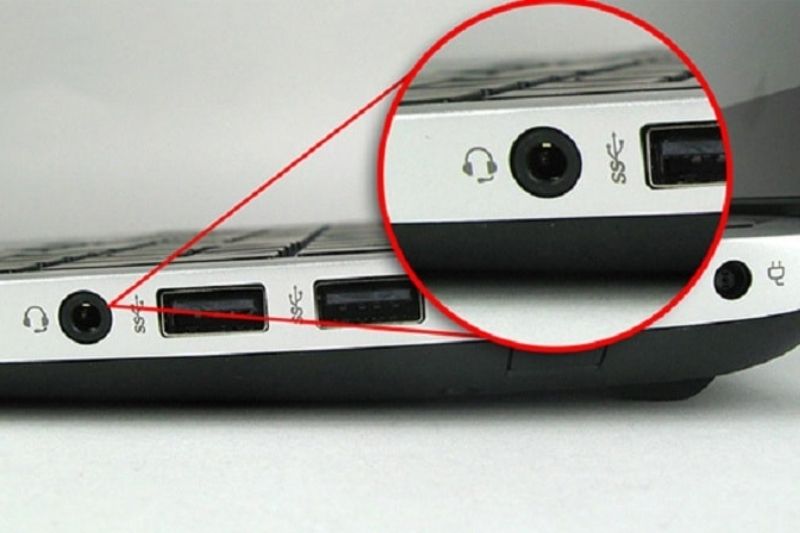 cổng kết nối loa laptop