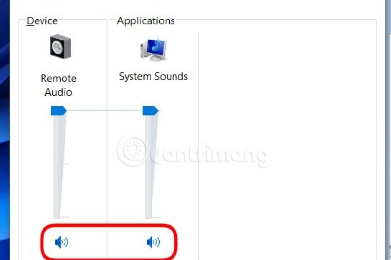 cửa sổ volume mixer
