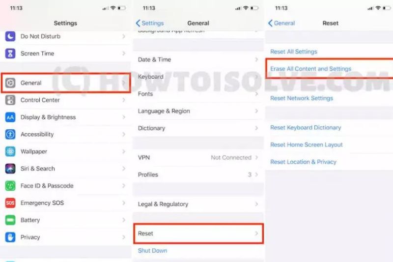 Đặt lại cài đặt khôi phục thiết lập ban đầu