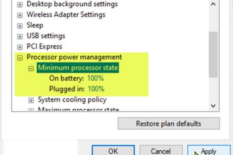 doi Minimum Processor state