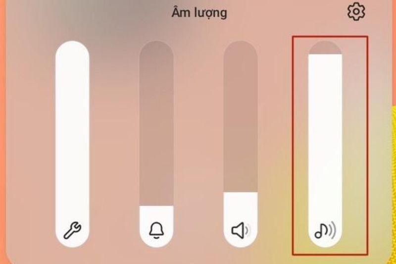 kiểm tra âm lượng media